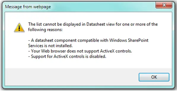 Activex control is not registered как исправить